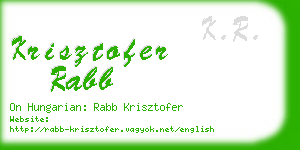 krisztofer rabb business card